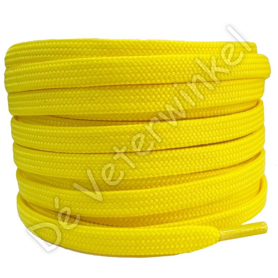 Flat 8mm polyester Yellow - per pair