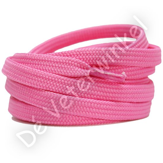 Flat 8mm polyester Pink - per pair