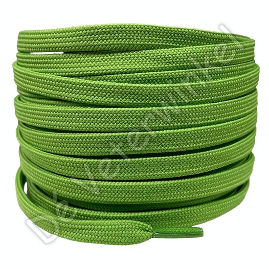 Flat 8mm polyester Grass Green - per pair