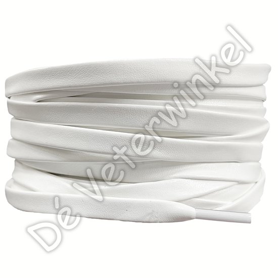Luxury leather laces White - per pair