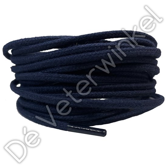 Cordlaces 3mm cotton Dark Blue - per pair