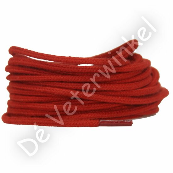 Cordlaces 3mm cotton Dark Red - per pair