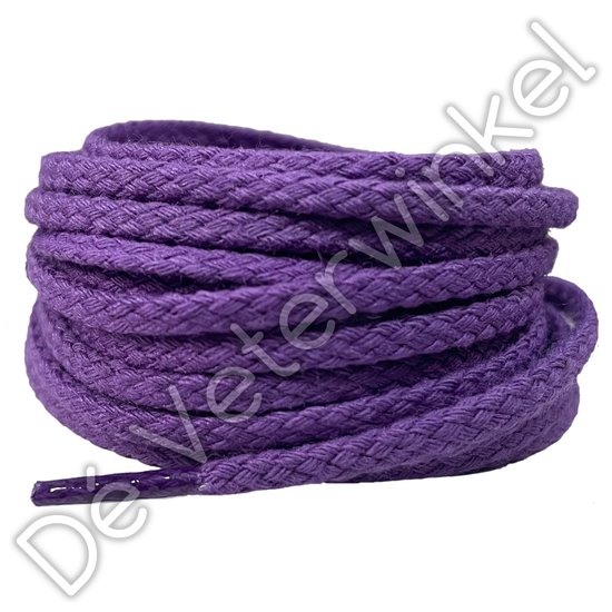 *Round COARSE 3mm cotton Purple - per pair