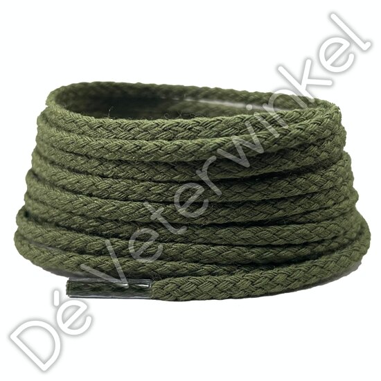 *Round COARSE 3mm cotton Green - per pair