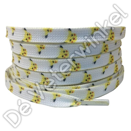 Print laces 8mm Pikachu - per pair