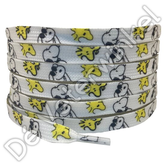 Print laces 8mm Snoopy - per pair