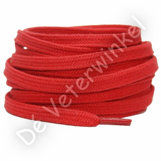 Flat cotton 6mm Red - per pair