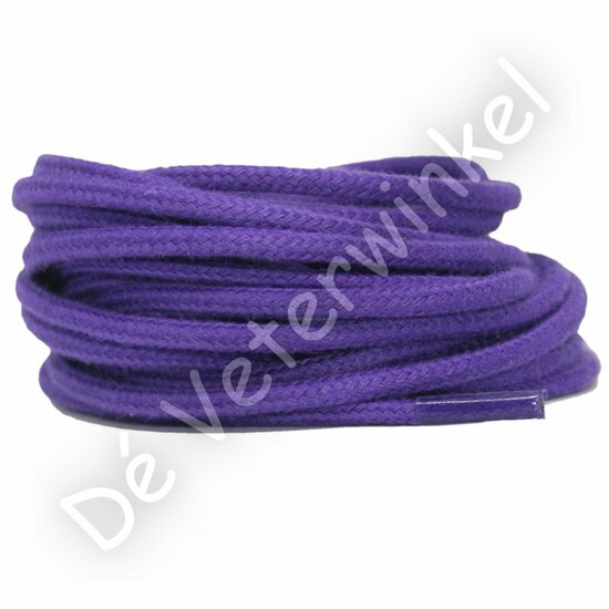 Cordlaces 3mm cotton Purple - per pair