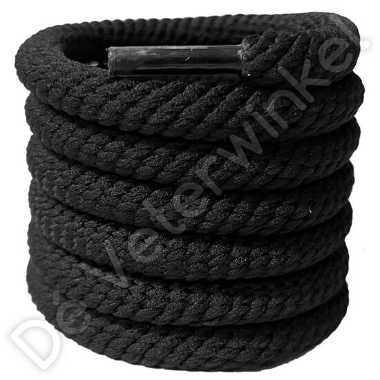 Rope laces 9mm Zwart - per paar