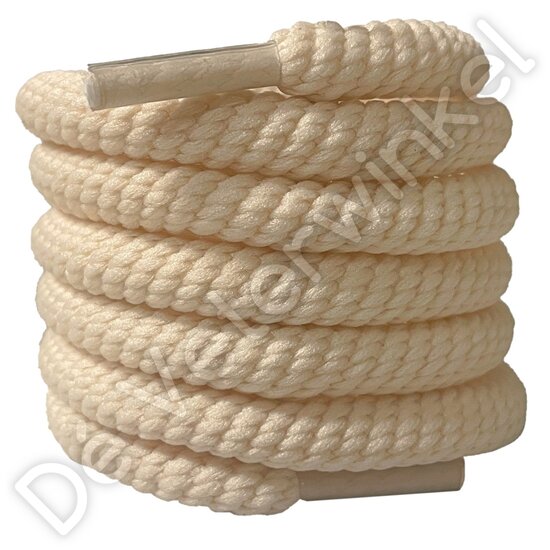 Rope laces 9mm Cream - per pair