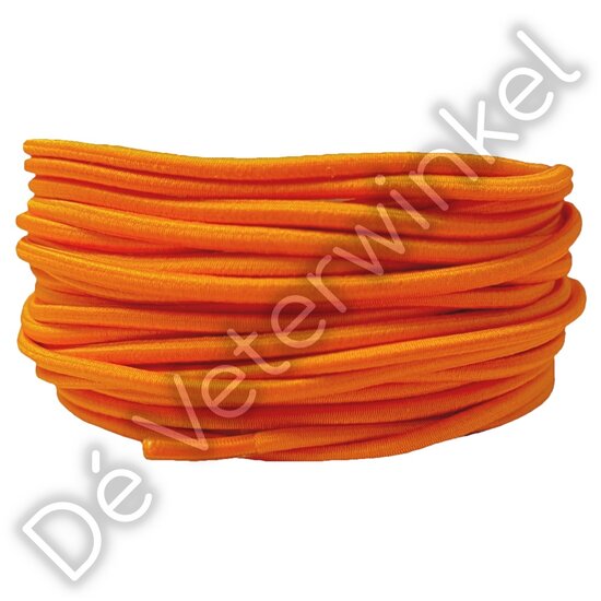 Round 3mm ELASTIC Orange BY THE METERS