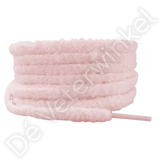 Fluffy veters 10mm Baby Roze  - per paar