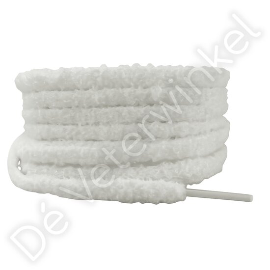 Fluffy veters 10mm Natural-White - per paar