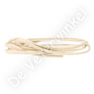 *Rond 2mm wax Creme - per paar *Rond 2mm wax Creme - per paar
