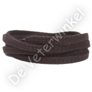 *Plat GROF 5mm katoen Bruin - per paar *Plat GROF 5mm katoen Bruin - per paar