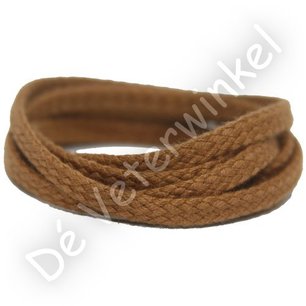 *Plat GROF 5mm katoen Cognac - per paar *Plat GROF 5mm katoen Cognac - per paar