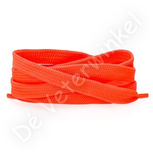 Plat 8mm polyester NeonOranje - per paar Plat 8mm polyester NeonOranje - per paar