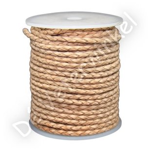 Rond vlechtkoord 3mm Naturel Rond vlechtkoord 3mm Naturel