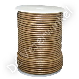 *Ronde leren veter 3mm Taupe *Ronde leren veter 3mm Taupe