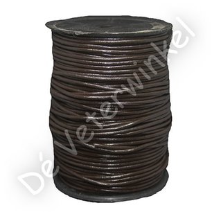 *Ronde leren veter 3mm Donkerbruin *Ronde leren veter 3mm Donkerbruin