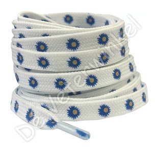 Flower Power 8mm Blauw - per paar Flower Power 8mm Blauw - per paar