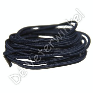 FILLING PIECES Rond elastiek 3mm Donkerblauw-/Zwart FILLING PIECES Rond elastiek 3mm Donkerblauw-/Zwart