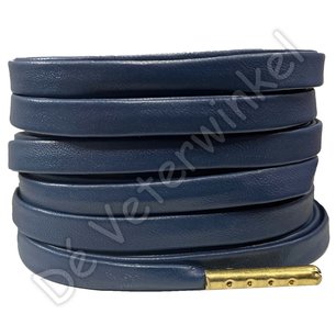 Luxe leren veters Donkerblauw 120cm Luxe leren veters Donkerblauw 120cm