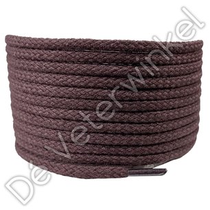 *Rond GROF 4mm katoen Bruin - per paar *Rond GROF 4mm katoen Bruin - per paar