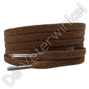 *Plat 4mm wax Middelbruin - per paar *Plat 4mm wax Middelbruin - per paar