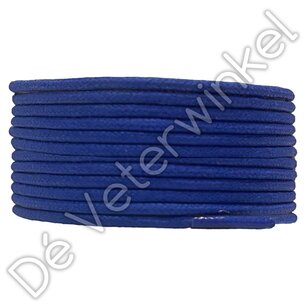 *Rond 2mm wax Koningsblauw - per paar *Rond 2mm wax Koningsblauw - per paar