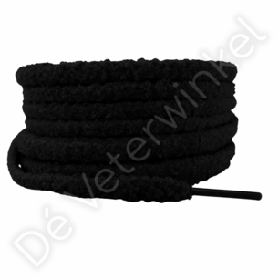 Fluffy veters 10mm Zwart - per paar Fluffy veters 10mm Zwart - per paar