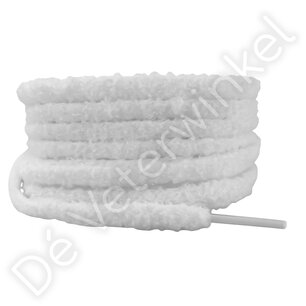 Fluffy veters 10mm Snow White - per paar Fluffy veters 10mm Snow White - per paar