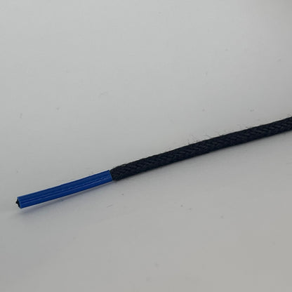 Rond 2mm wax Zwart-/ Blauwe pinken 75cm
