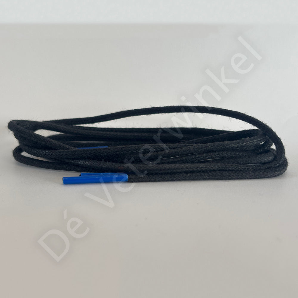 Rond 2mm wax Zwart-/ Blauwe pinken 75cm