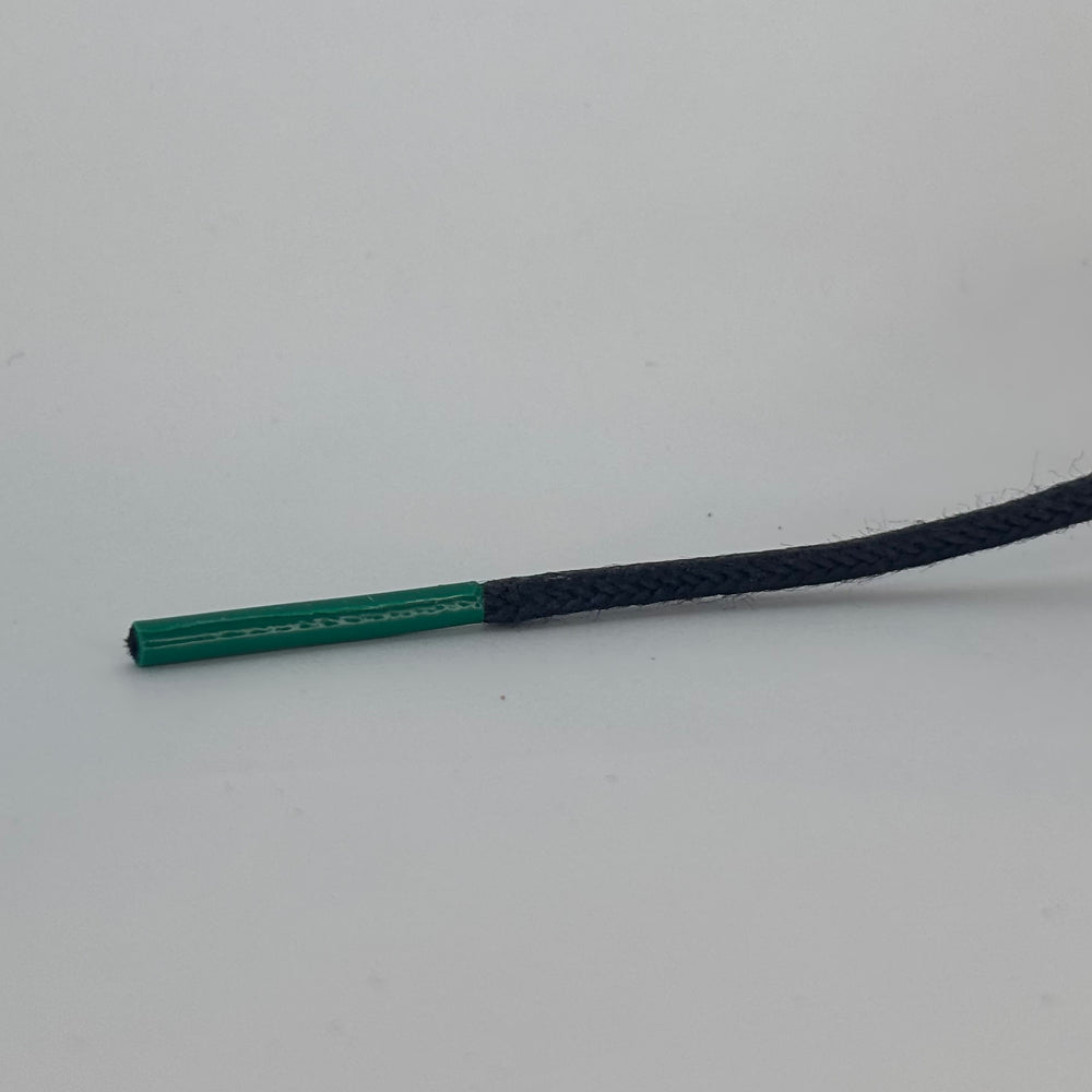 Rond 2mm wax Zwart-/ Groene pinken 75cm