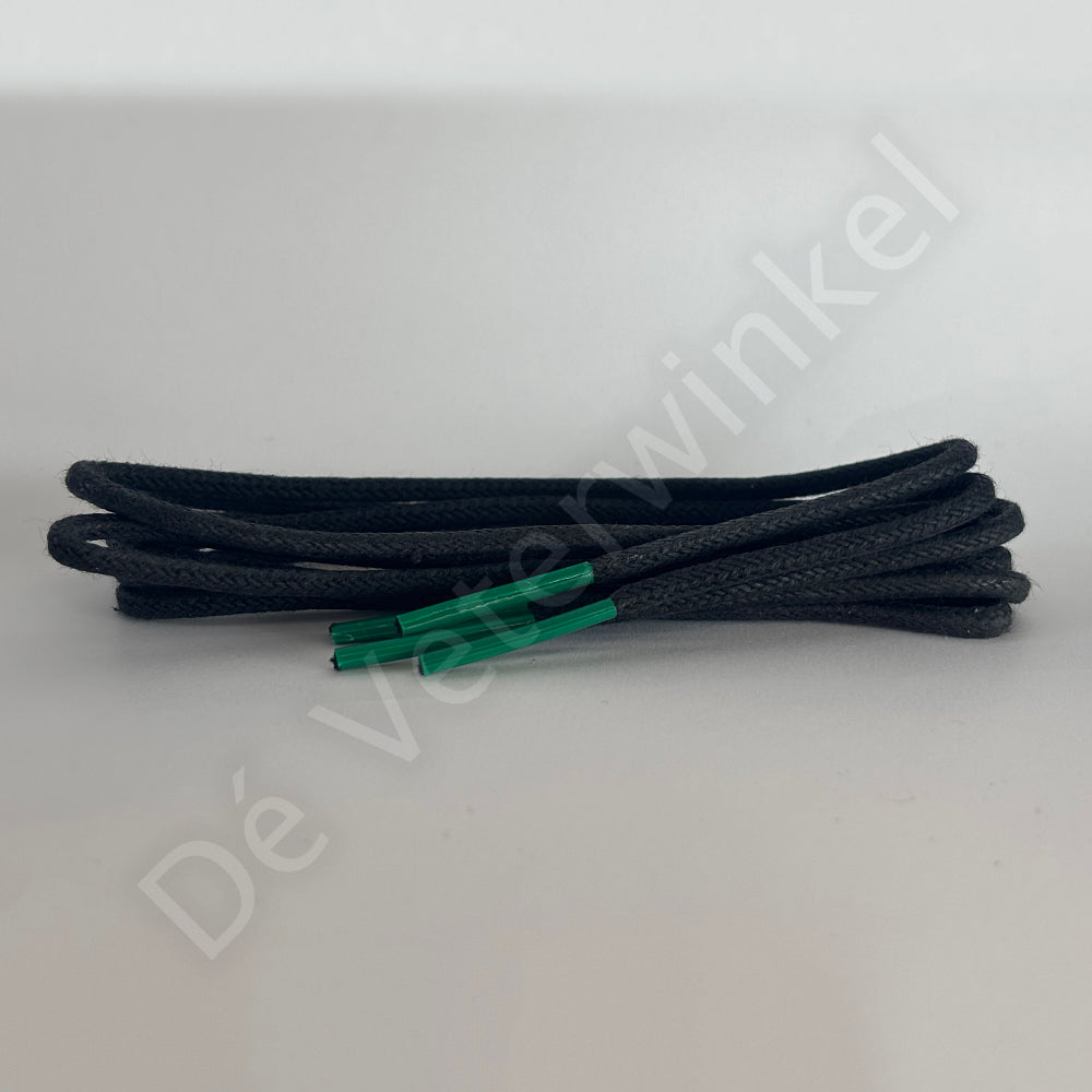 Rond 2mm wax Zwart-/ Groene pinken 75cm