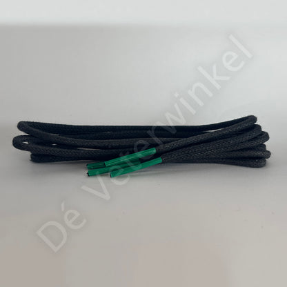 Rond 2mm wax Zwart-/ Groene pinken 75cm