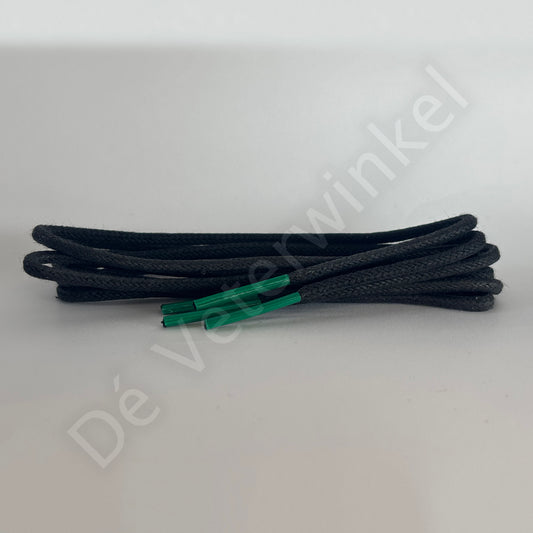 Rond 2mm wax Zwart-/ Groene pinken 75cm