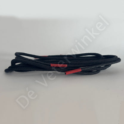 Rond 2mm wax Zwart-/ Rode pinken 75cm
