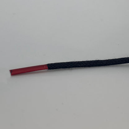 Rond 2mm wax Zwart-/ Rode pinken 75cm