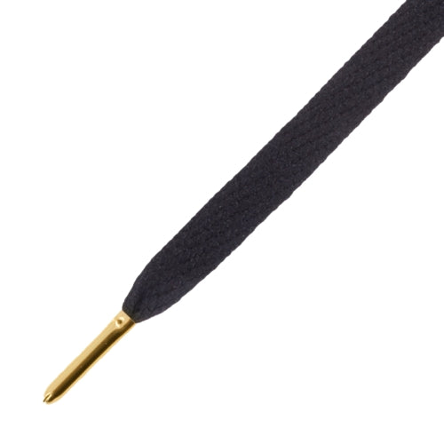 Mr.Lacy - Flatties Black/ GOLD TIPS 130cm