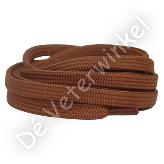 Flat 8mm polyester Cognac