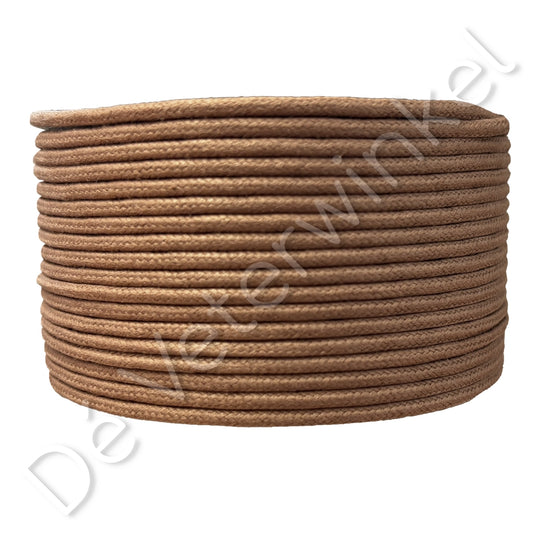 Round 2mm wax Cognac