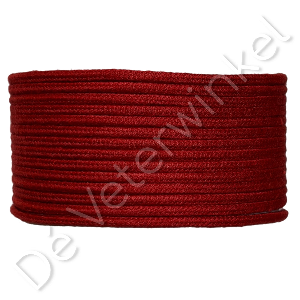 Cordlace 3mm cotton Dark Red