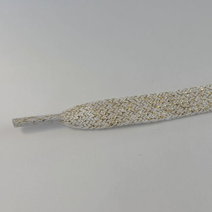 Glitterveter 8mm Wit/Gouddraad