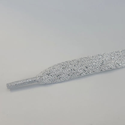 Glitterveter 8mm Wit/Zilverdraad