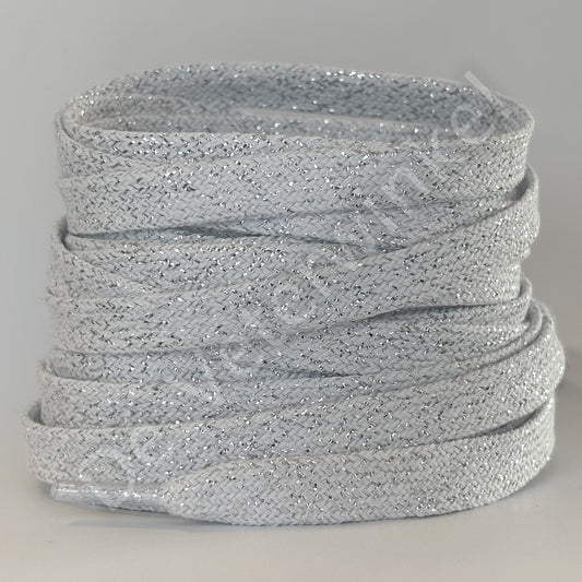 Glitterveter 8mm Wit/Zilverdraad