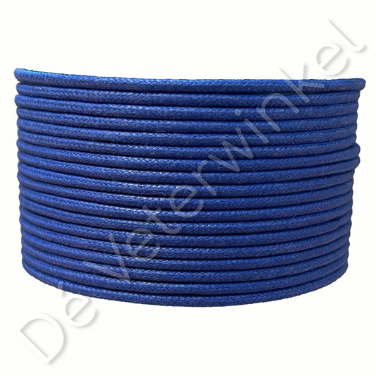 Round 2mm wax Royal Blue 75cm