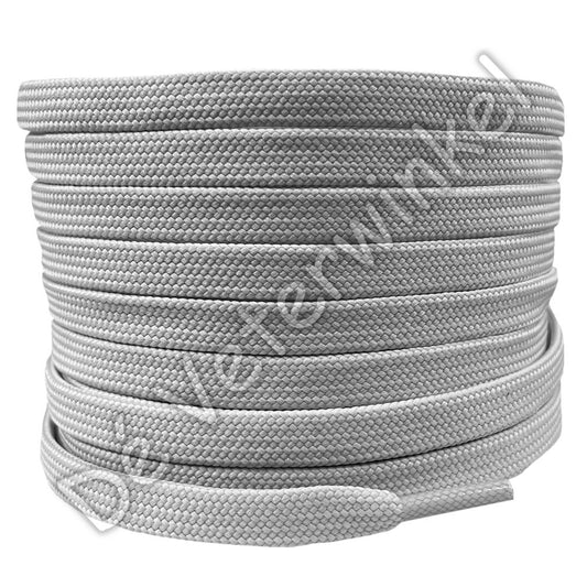 Flat 8mm polyester Light Grey