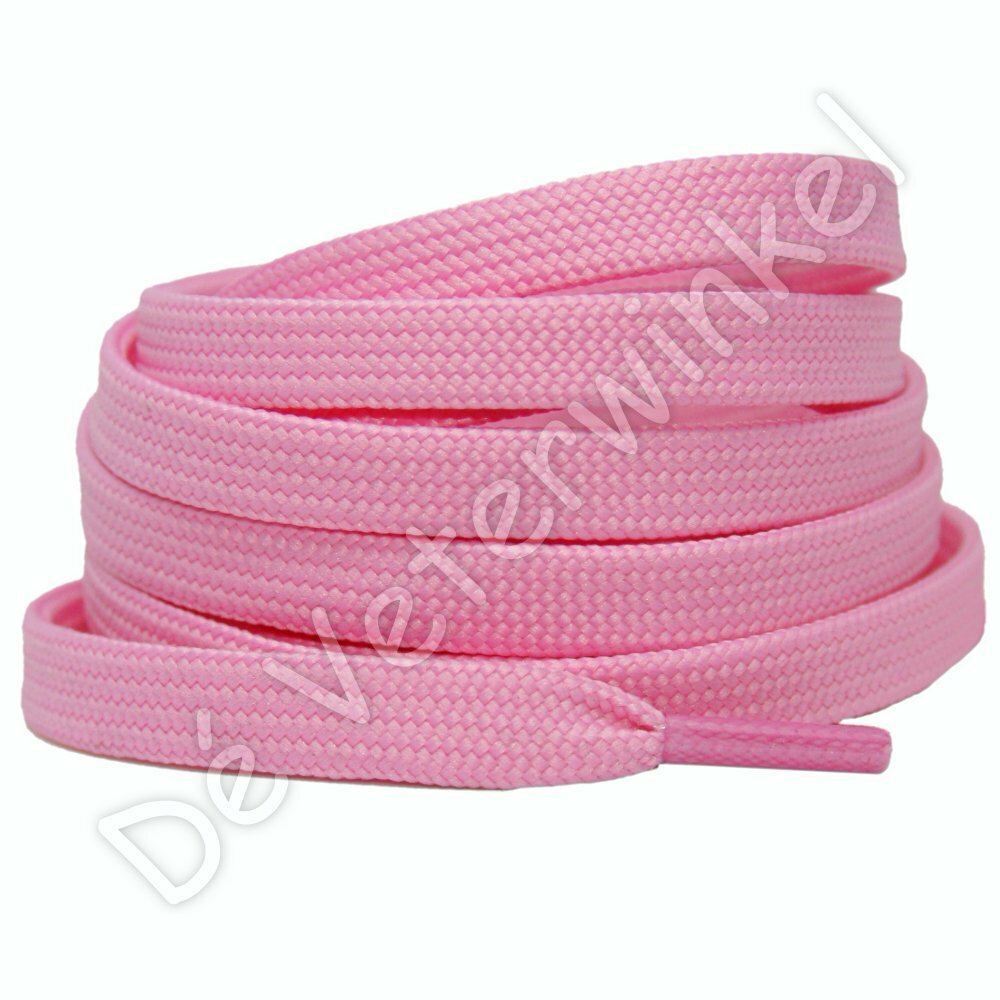Flat 8mm polyester Light Pink